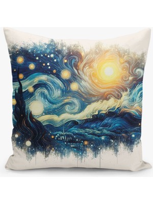Filamente Modern Desen Çift Taraflı Dijital Baskı Kırlent Kılıfı (Modern Cushion Cover)