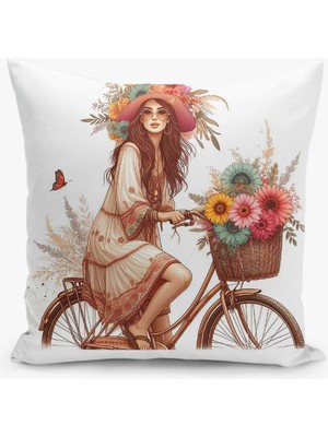 Filamente Bohem Desen Çift Taraflı Dijital Baskı Kırlent Kılıfı (Bohem Cushion Cover)