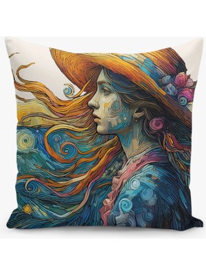 Filamente Modern Desen Çift Taraflı Dijital Baskı Kırlent Kılıfı (Modern Cushion Cover)