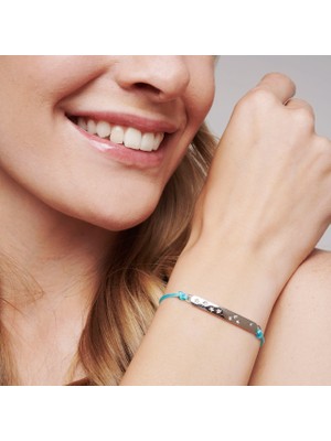 Energetix Açık Mavi Renkte Zarif İpli Manyetik Bileklik