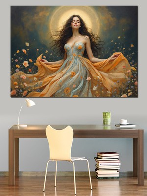 Işıklar Içinde Melek Dekoratif Tablo
