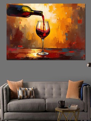 Şarap Dökülme Sanatı Dekoratif Tablo