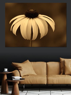 Sarı Solmuş Çiçek Dekoratif Tablo