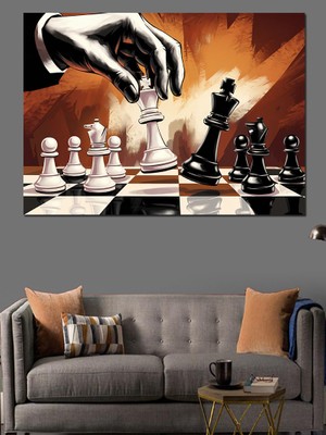 Satranç Stratejisi Dekoratif Tablo