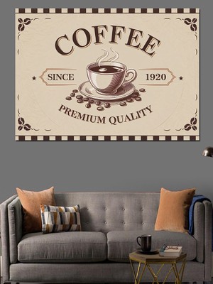 Vintage Kahve Posteri Dekoratif Tablo