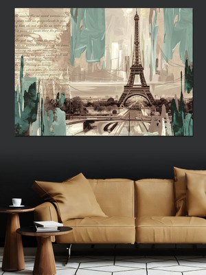 Soyut Eyfel Kulesi Dekoratif Tablo