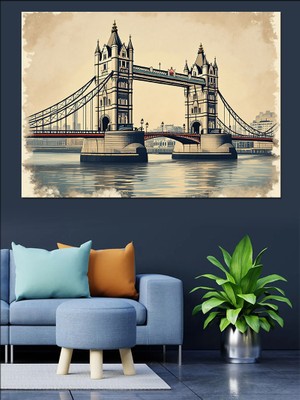 Londra Tower Köprüsü Dekoratif Tablo