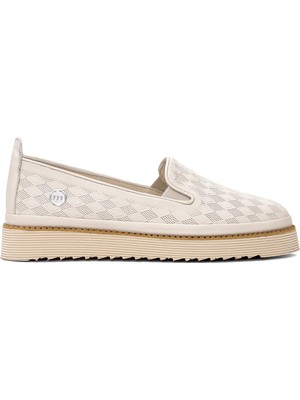 Mammamia D25YA-690 Kadın Hakiki Deri Casual Ayakkabı Kemik