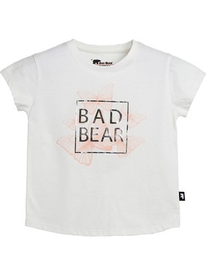 Bad Bear Miracle Beyaz Baskılı Kız Çocuk Tişört