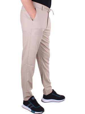 Dagoster DMG23-619712 Bej Normal Bel Düz Paça Jogger Erkek  Pantolon