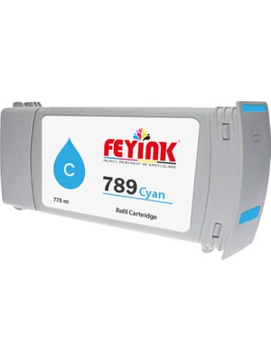 Feyink ® Hp Latex 789 Cyan (C) Orijinal Mürekkep Dolumlu Feyink Kartuş 775ML