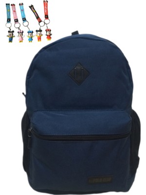 Casual Group Unisex Mavi Büyük Boy Bilgisayar Bölmeli Sırt Çantası+ Seçtiğiniz Anahtarlık Hediye
