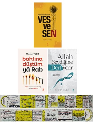 Mehmet Yıldız 3 Kitap/vesvesen+Bahtına Düştüm Ya Rab+Allah Sevdiğine Verir + Mat. Cetvel