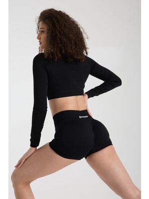 Gymhams Drop Mini Shorts Kalça Büzgülü Süper Mini Şort – Push-Up Etkili Toparlayıcı & Şekillendirici