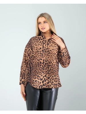Leopar Desen Gömlek
