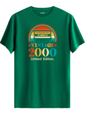 Colermi Vintage T-Shirt Yeşil - Mixtape 2000 Doğum Günü Hediyesi