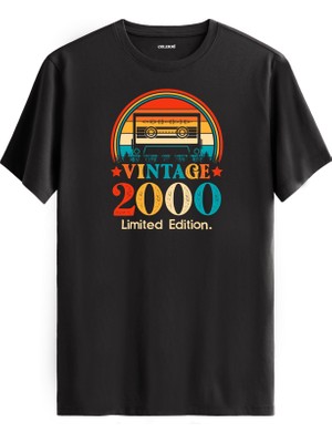 Colermi Vintage T-Shirt Antrasit - Mixtape 2000 Doğum Günü Hediyesi