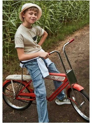 Mayoral Yazlık Erkek Çocuk Denim Kargo Cep Pantolon - Mavi