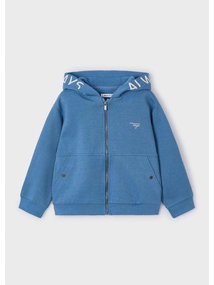 Mayoral Yazlık - Mevsimlik Erkek Çocuk Kapüşonlu Sweatshirt - Mavi