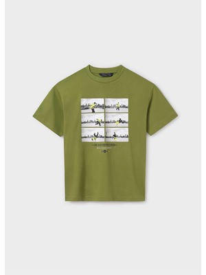 Mayoral Yazlık Erkek Çocuk Bakılı T-Shirt - Haki Yeşili