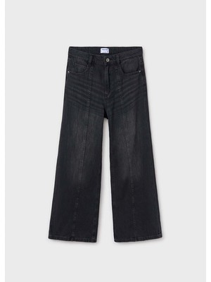 Mayoral Yazlık Kız Çocuk Denim Pantolon - Siyah