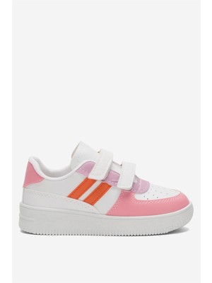 Çocuk Sneaker Spor Ayakkabı Pudra - Turuncu