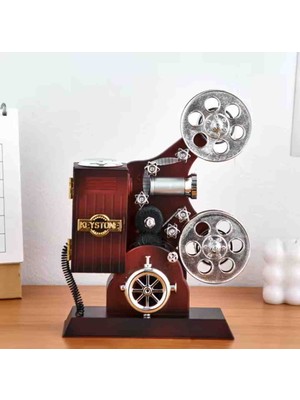 Nostaljik Film Projektör Müzik Kutusu – Retro Sinema Makinesi Tasarımı ile Dekoratif, Koleksiyonluk ve Hediyelik Kurmalı Müzik Kutusu