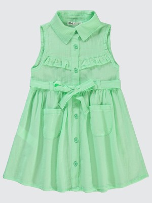 Civil Girls Kız Çocuk Elbise 2-5 Yaş Çağla Yeşili