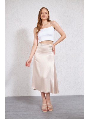 Saten Uzun Etek