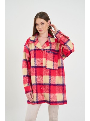 Cepli Düğmeli Ekose Ceket