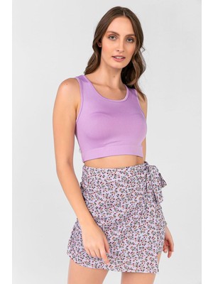 Alttan Lastikli Bisiklet Yaka Crop