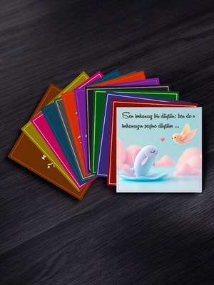 Hediye Kombini  Sevgiliye Açılmak Ya Da Platonik Gizli Aşk Postu Atmak Için Karşılıksız 12 Aşk Mesaj Kartları PAK1L