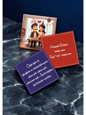 Hediye Kombini  Sevgiliye Doğum Günü Hediye Kartları Rengarenk Motto Kartı Post Atmalık Notlar Aşk Kartpostal HPMK1A