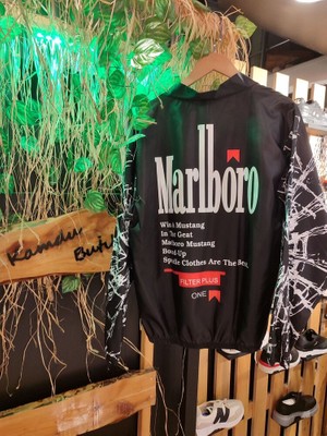 KAWDU362 Marlboro Baskılı Yağmurluk Ceket