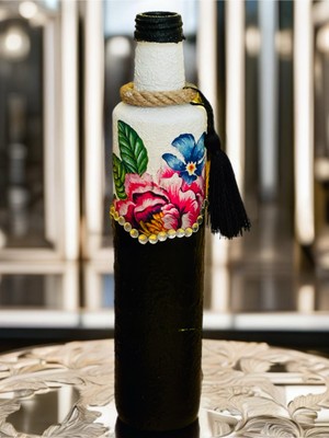 Pinkflower's  Handmade  Şişe  Şamdan