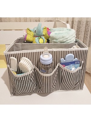 Ozcmax Oz cm ax Bebek Beşik Başucu Düzenleyici Kapaklı 5 Bölmeli Organizer
