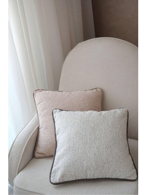 Goff Beyaz Kırlent Kılıfı