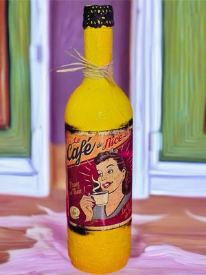Pinup  Girl  Şişe  Şamdan