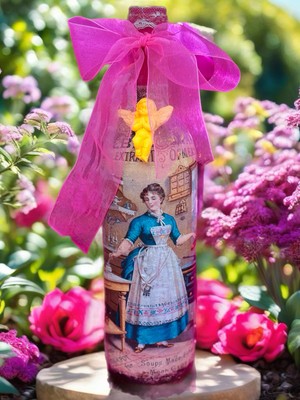 Blue  Victorian  Şişe Şamdan