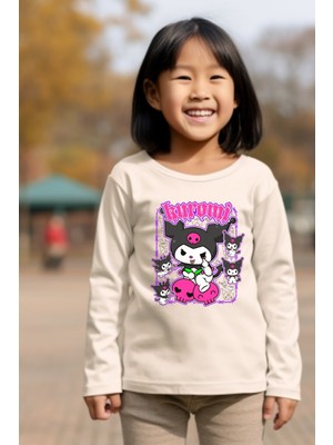 Texclusive Kuromi Çocuk Tshirt Uzun Kol Tişört