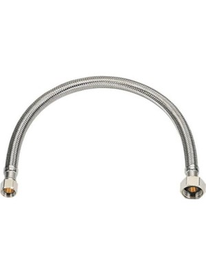 1/2 E-3/8 Paslanmaz Çelik Örgülü Dirsekli Flexıble Bağlantı 50 cm