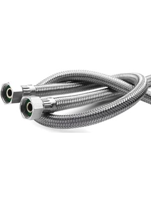 3/8-3/8 E Paslanmaz Çelik Örgülü Flexıble Bağlantı 90 cm