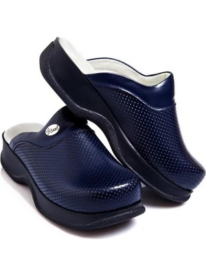 Shoemix Lacivert Ortopedik Sabo Terlik Doktor Terliği Hemşire Terliği Aşçı Terliği