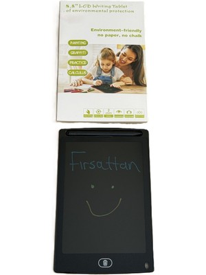 Fırsattan 8.5 Inç Rgb Renkli Yazılı Digital Yazı Tahtası Pilli Tuşla Silinebilir Eğitici Oyun