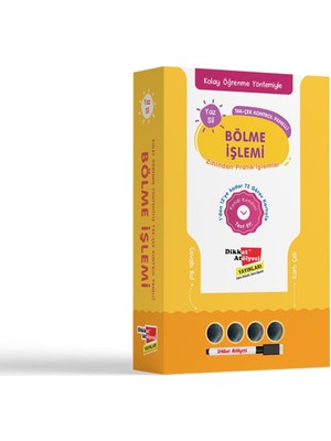 Dikkat Atölyesi Yayınları Bölme Kolay Öğrenme Yöntemiyle Yaz Sil Bölme Işlemi Oyunu