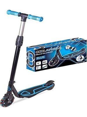 Cool Wheels Mavi Işıklı Çocuk Scooter 3-12 Yaş 4 Tekerlekli Eğlenceli ve Güvenli Kullanım