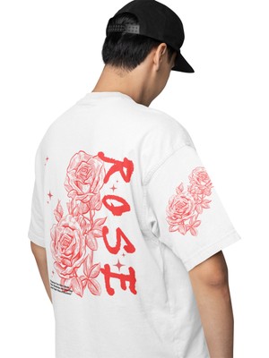 Rose (Gül) Erkek Baskılı T-Shirt