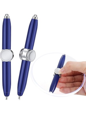 Rotasyonlu Çok Fonksiyonlu Kalem - LED Işık ve Döner Gyro Özelliği - Şık Kalem, Metal Kalem, Pratik Kalem - 10.5 cm - 5 Renk Seçeneği