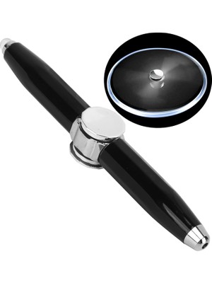 Rotasyonlu Çok Fonksiyonlu Kalem - LED Işık ve Döner Gyro Özelliği - Şık Kalem, Metal Kalem, Pratik Kalem - 10.5 cm - 5 Renk Seçeneği