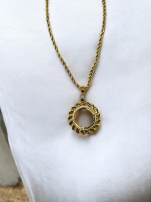 Polo Steel Persephone Çeyrek Altın Çerçeveli Kolye (Altın Kaplama)